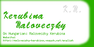 kerubina maloveczky business card